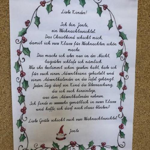 Brief von JONTE